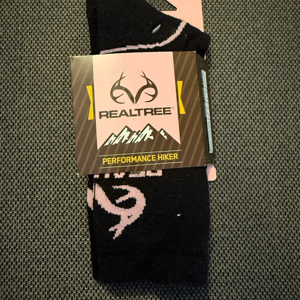 Realtree Black and Pink Athletic Socks